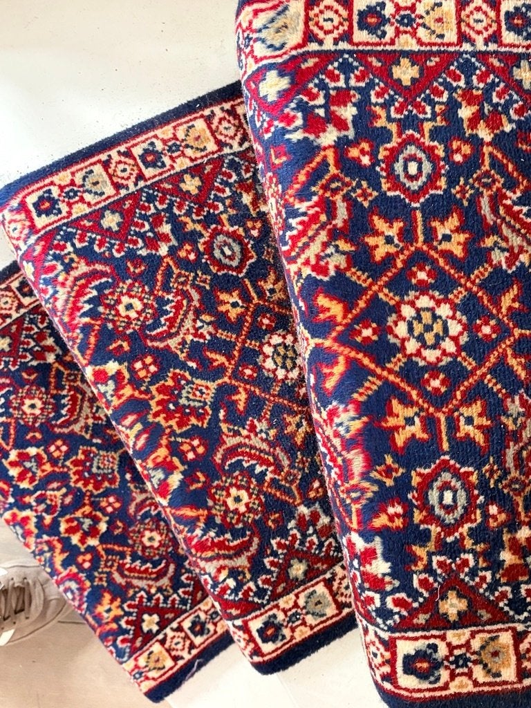 klassieke traplopers, wol, Ophalen, Gebruikt, Blauw, 200 cm of meer
