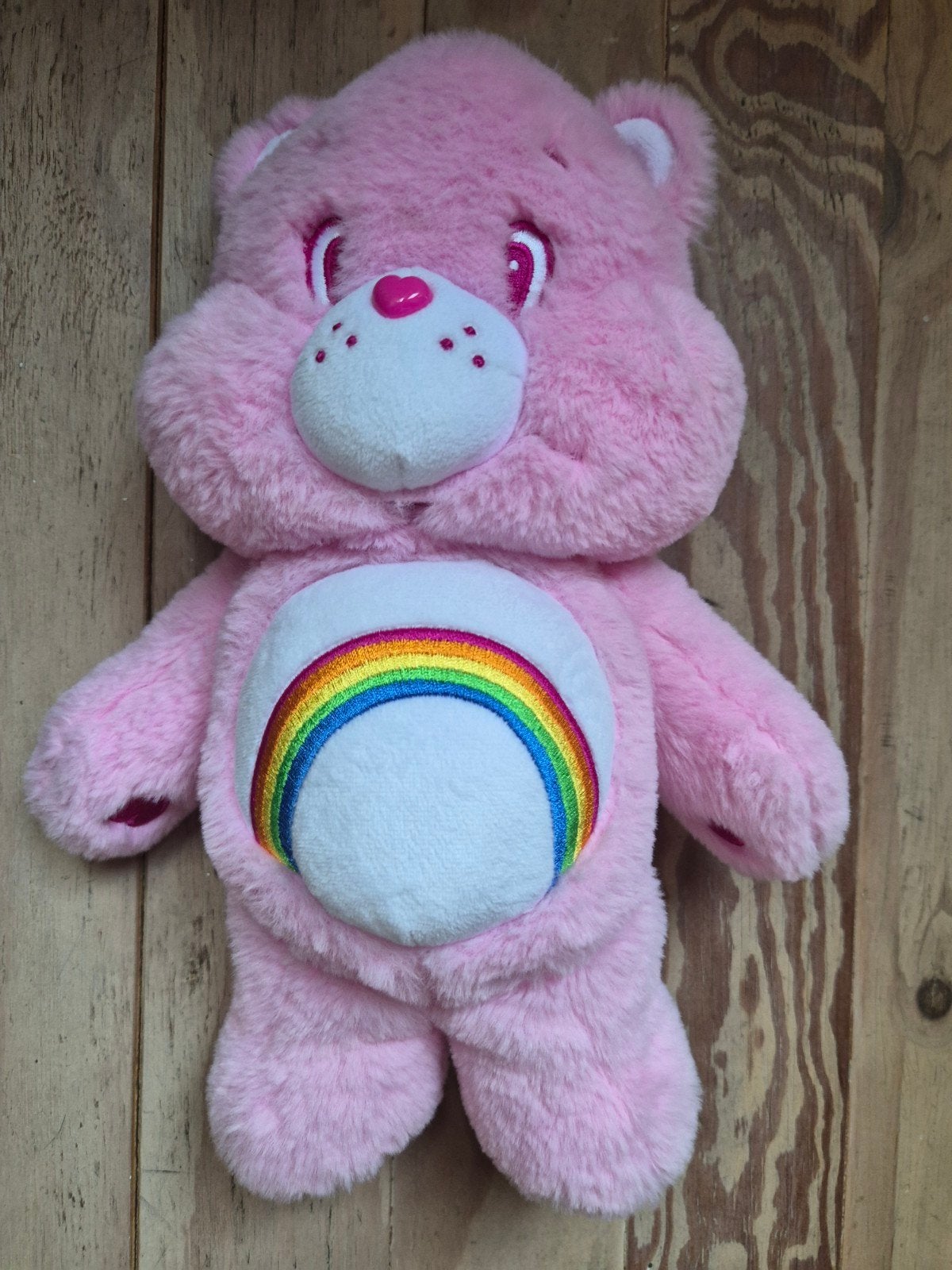 Roze Troetelbeer Knuffel met Regenboog - Care Bear, Ophalen, Overige merken, Overige karakters, Beer