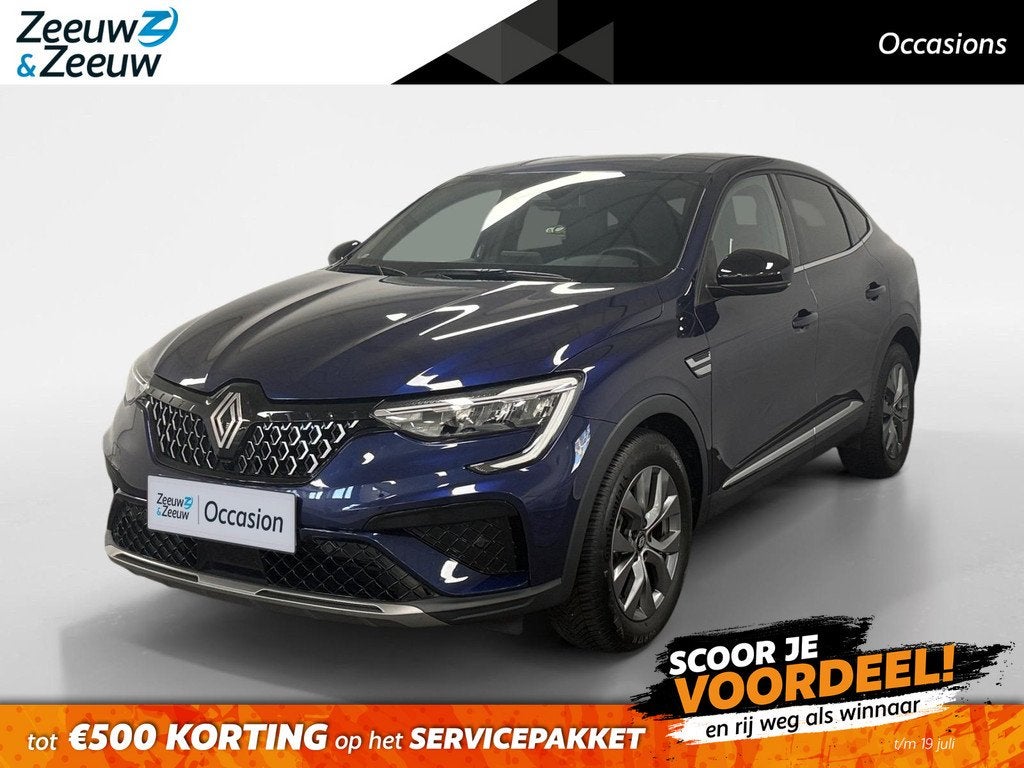 Renault Arkana 1.6 E-Tech full hybrid 145 techno AUTOMAAT NA, Auto's, Renault, Gebruikt, Euro 6, Blauw, Leder en Stof