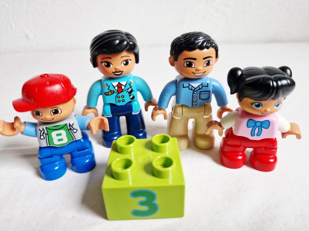Duplo poppetjes gezin voor therapie 4 verschillende, Ophalen of Verzenden, Gebruikt, Duplo