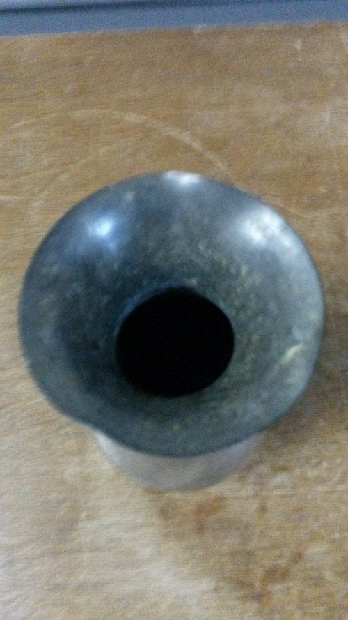 Vaas, sier vaas van metaal, rond, Ophalen of Verzenden