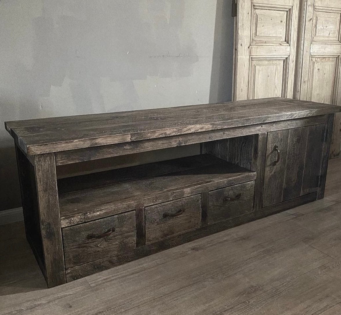 ~Stoer Sober Landelijk Houten Tv-Meubel/Wandmeubel~, Huis en Inrichting, Woonaccessoires | Overige, Ophalen of Verzenden, Nieuw