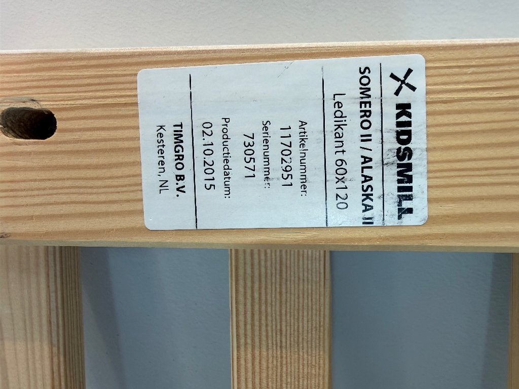 Ledikant wit KIDSMILL somero, Ophalen, Gebruikt, Minder dan 140 cm, Matras