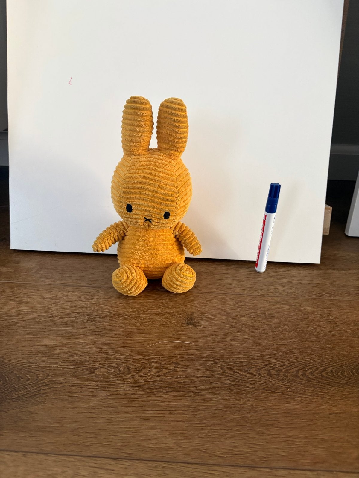 Nijntje knuffel geel ribstof, Kinderen en Baby's, Speelgoed | Knuffels en Pluche, Overige merken, Geel, Konijn, Nijntje