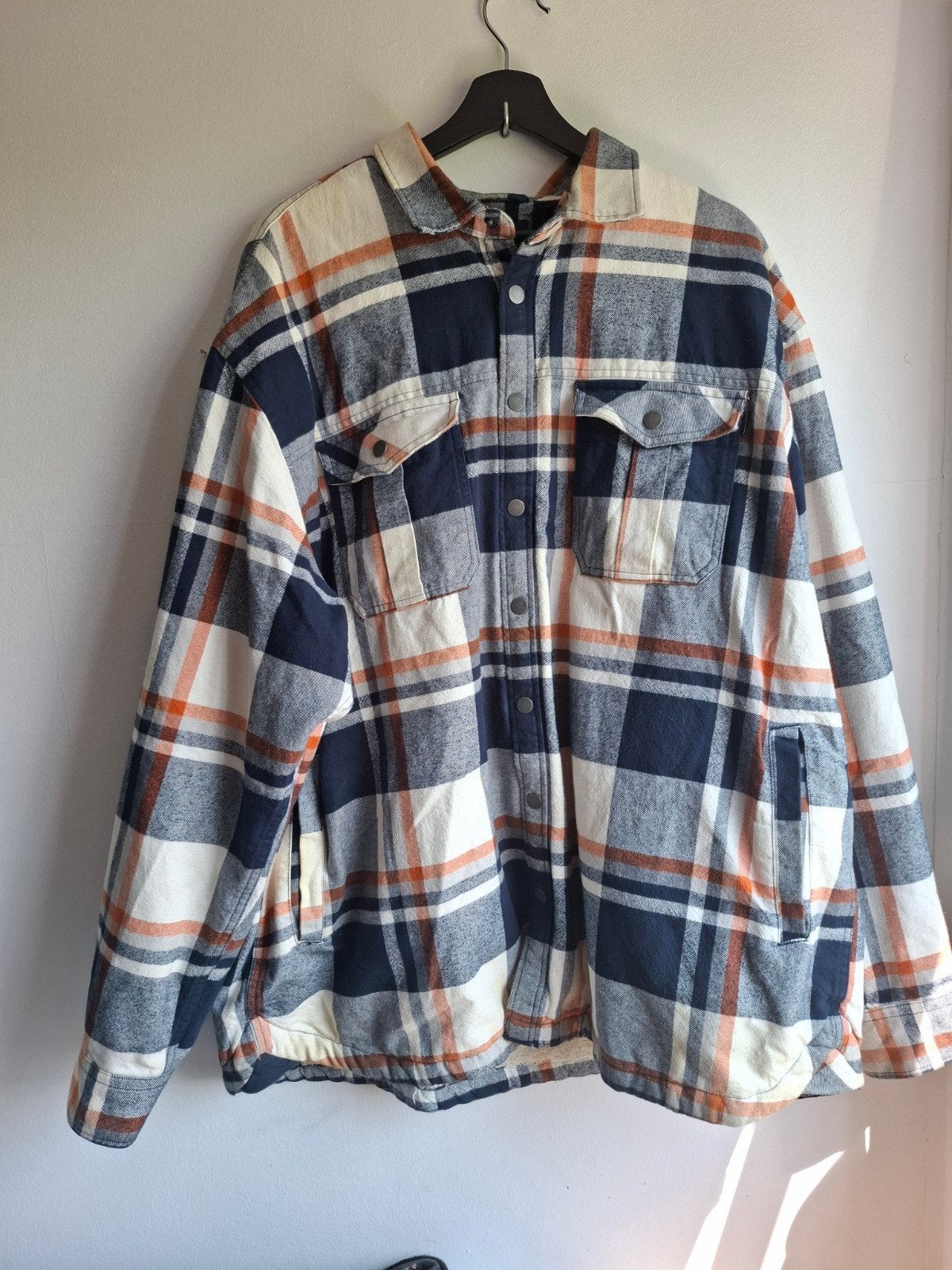 Canda geruit overhemd met teddy voering - Maat 3XL, Blauw, Overige maten, Ophalen of Verzenden, Zo goed als nieuw