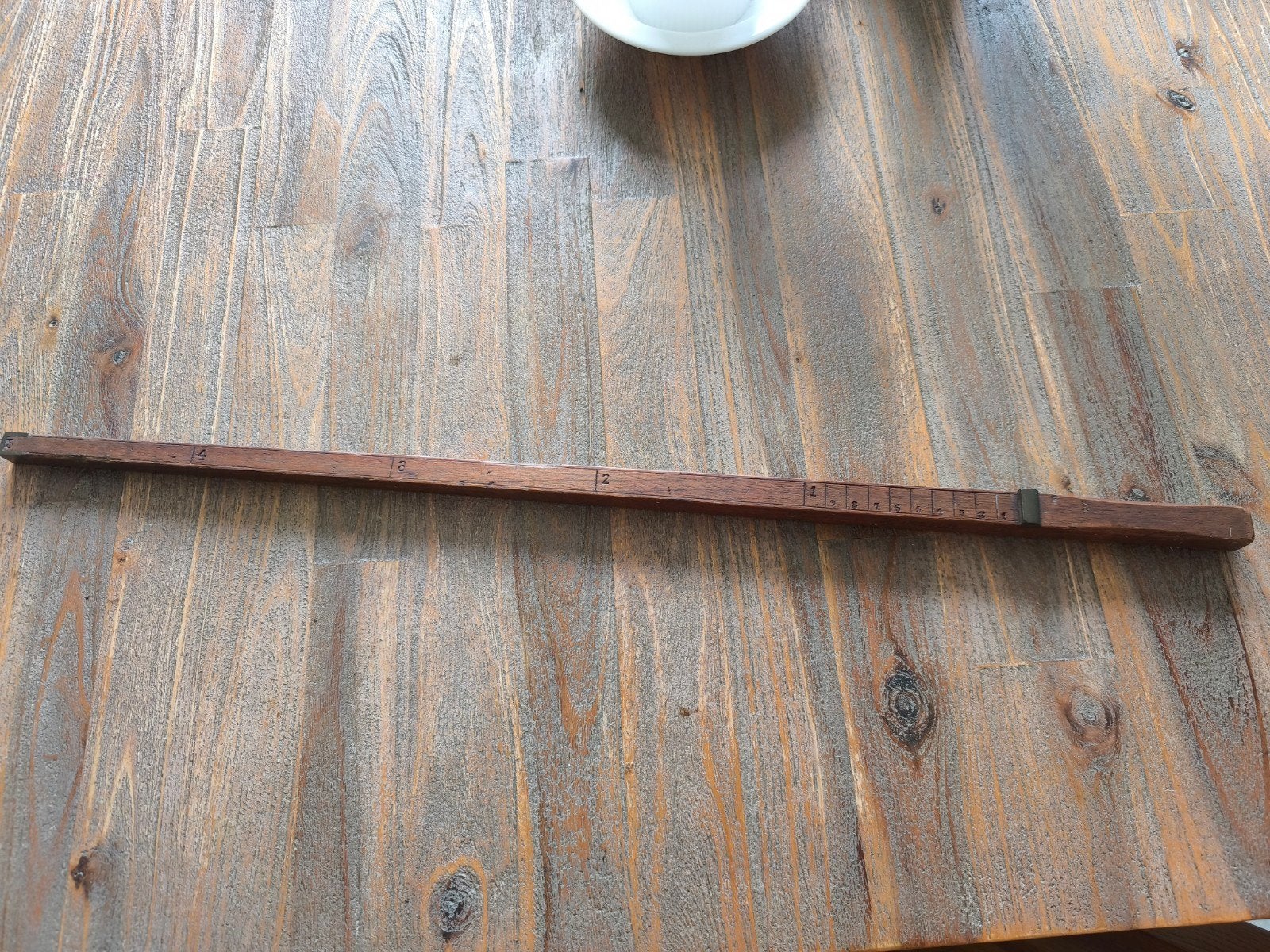 Antieke houten ellemaat - 1/2 meter - in mooie staat, Ophalen of Verzenden