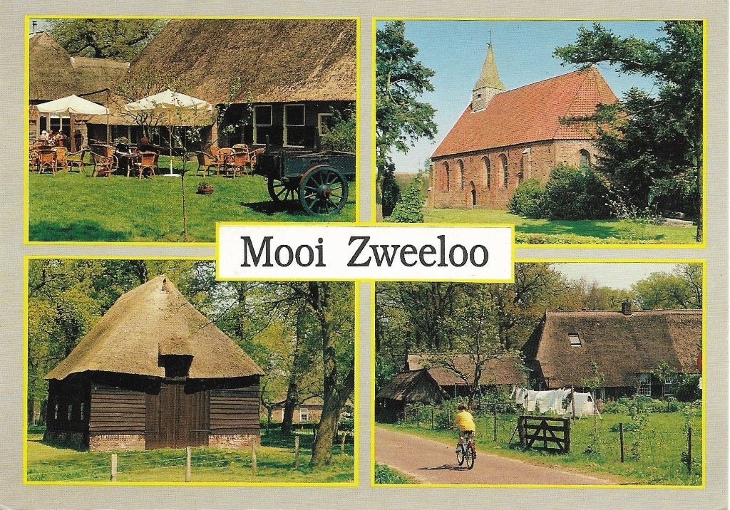 Ansichtkaart  	Zweelo	4-luik	Oud-Aalden, Verzenden, 1980 tot heden, Gelopen, Drenthe
