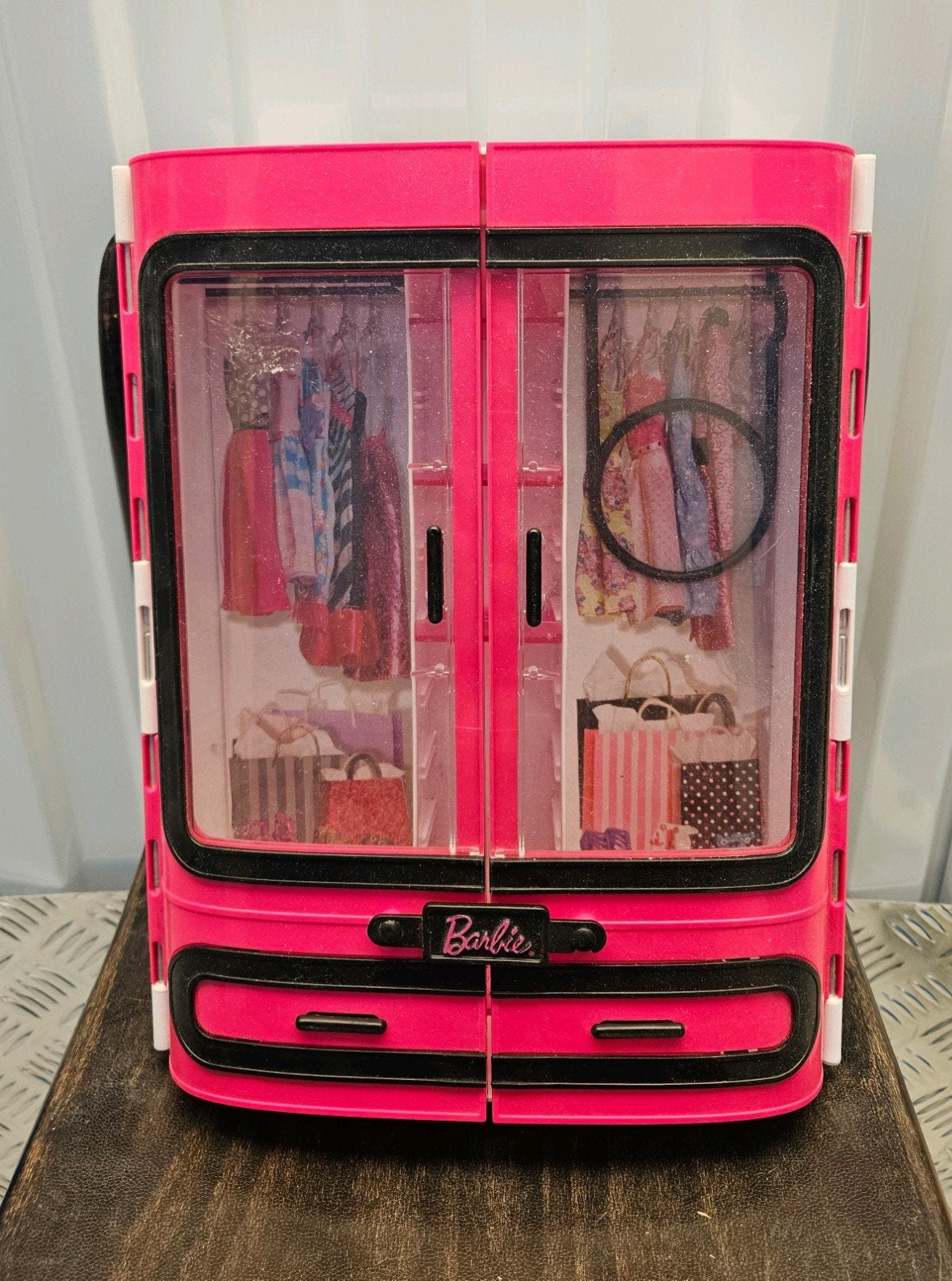 Originele Barbie Roze Kledingkast / Draagkoffer, Ophalen of Verzenden, Gebruikt