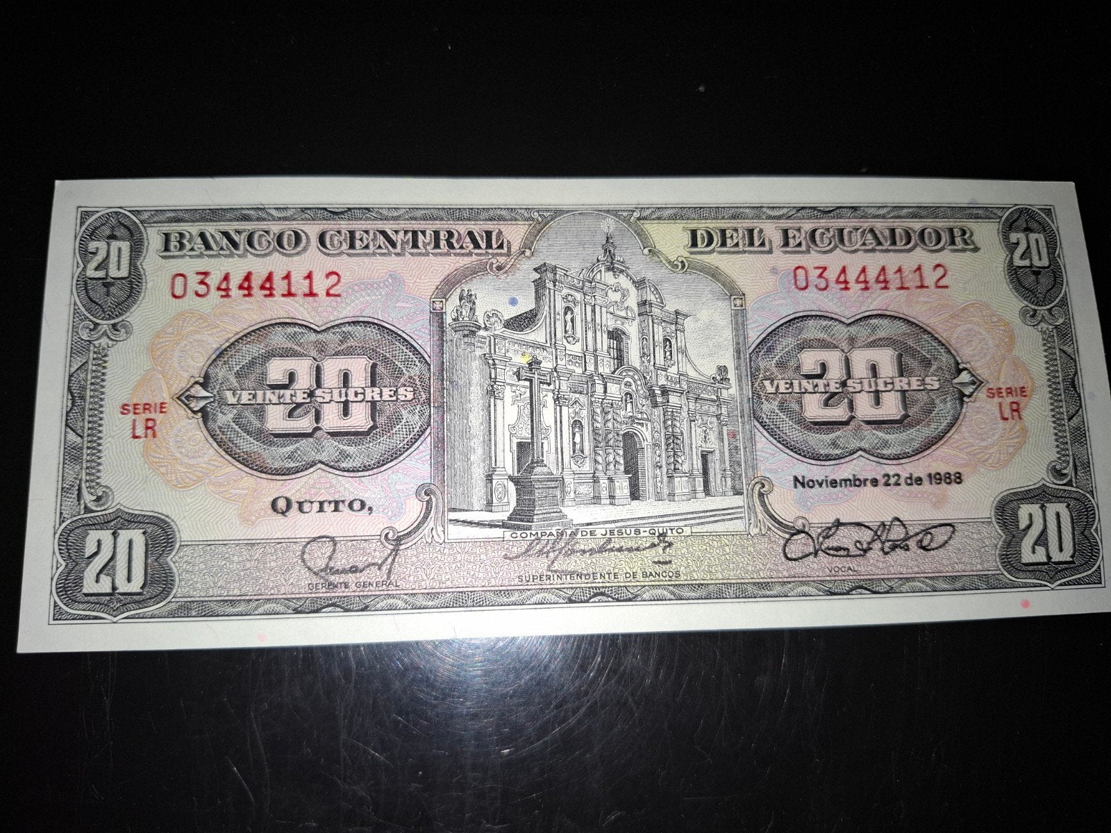 ### Ecuador 20 sucre 1988 ###, Ophalen of Verzenden
