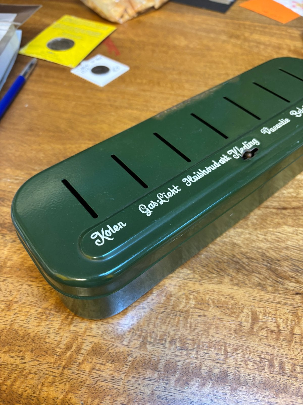 Vintage brabandia huishoud spaarpot, Verzamelen, Spaarpotten, Ophalen of Verzenden, Zo goed als nieuw, Metaal of Blik, Overige thema's