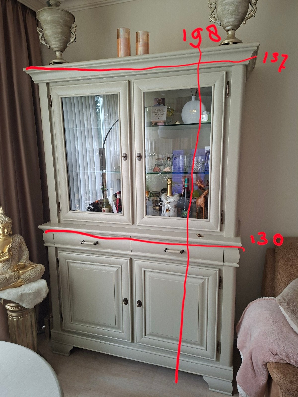 buffetkast, Ophalen, Gebruikt, 100 tot 150 cm, 150 tot 200 cm