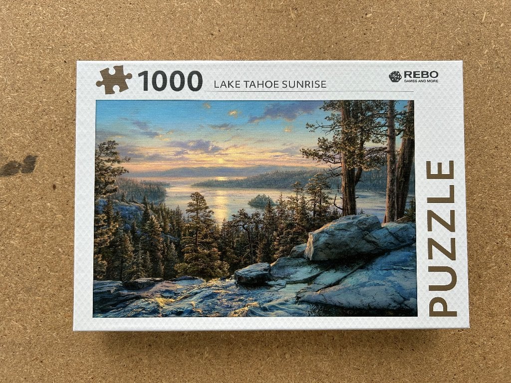Puzzel Lake Tahoe Rebo 1000, Ophalen of Verzenden, 500 t/m 1500 stukjes, Zo goed als nieuw, Legpuzzel