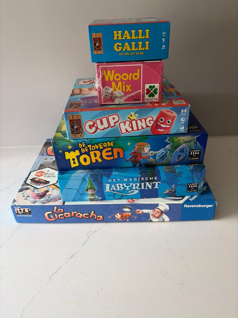 Bordspellen pakket: Halli Galli, Labyrinth, La Cucaracha & m, Hobby en Vrije tijd, Gezelschapsspellen | Bordspellen, Een of twee spelers