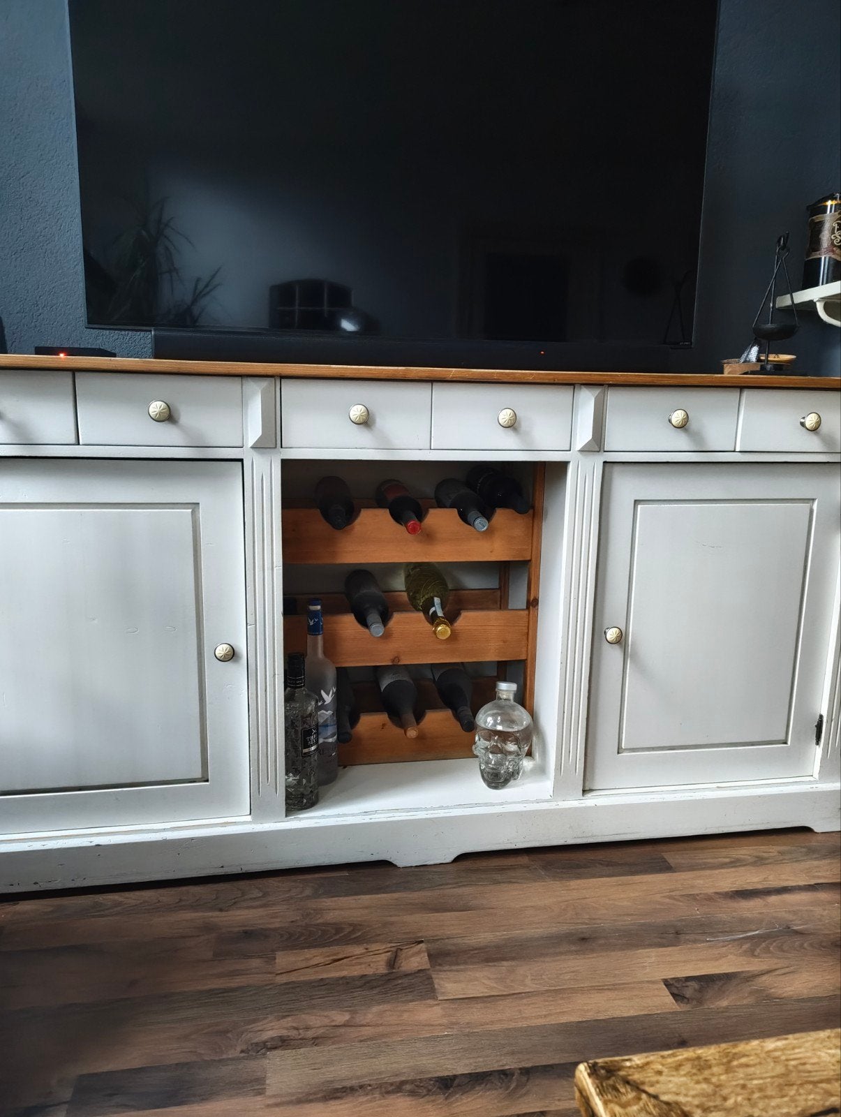 Dressoir met wijnrek, Ophalen, Gebruikt, Hout