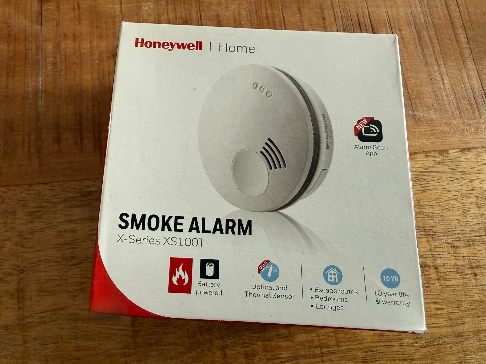 Honeywell Home XS100T Rookmelder - Nieuw in doos, Doe-het-zelf en Verbouw, Alarmsystemen, Nieuw, Detector, Sensor of Melder, Rook