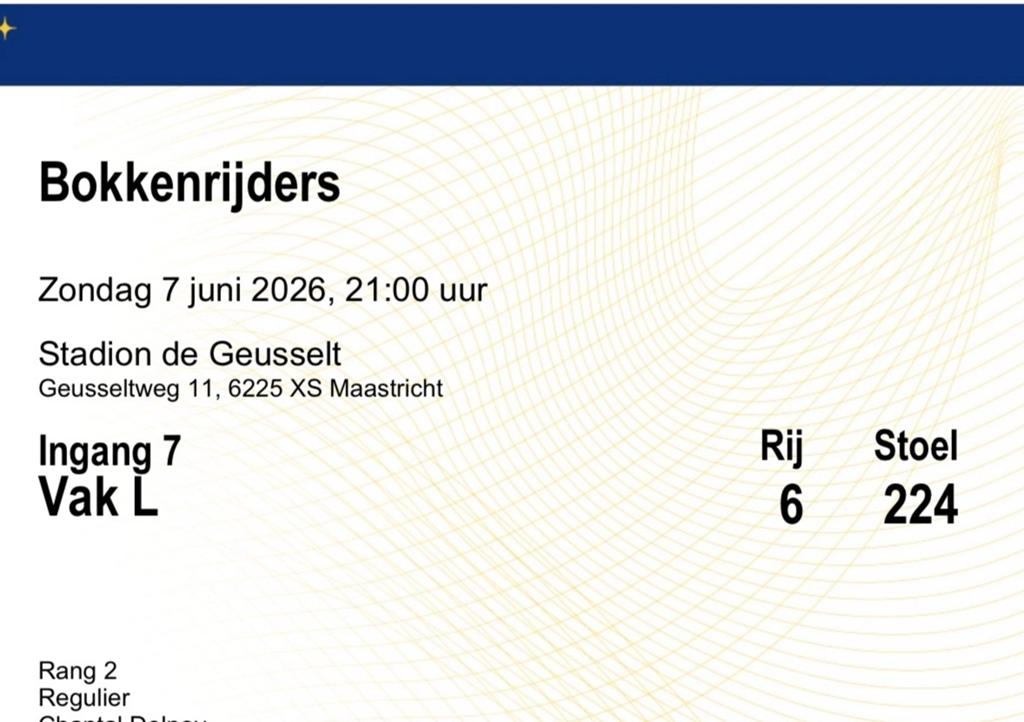 2 kaartjes voor musical Bokkenrijders, Tickets en Kaartjes, Theater | Musical, Twee personen, Juni, Arrangement