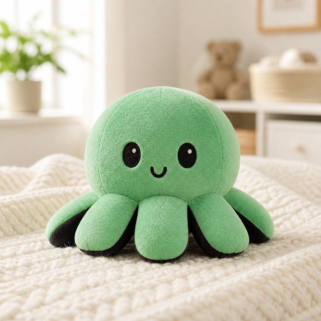 Omkeerbare Octopus Knuffel - Mood Knuffel in 5 Kleuren, Kinderen en Baby's, Speelgoed | Knuffels en Pluche, Ophalen of Verzenden