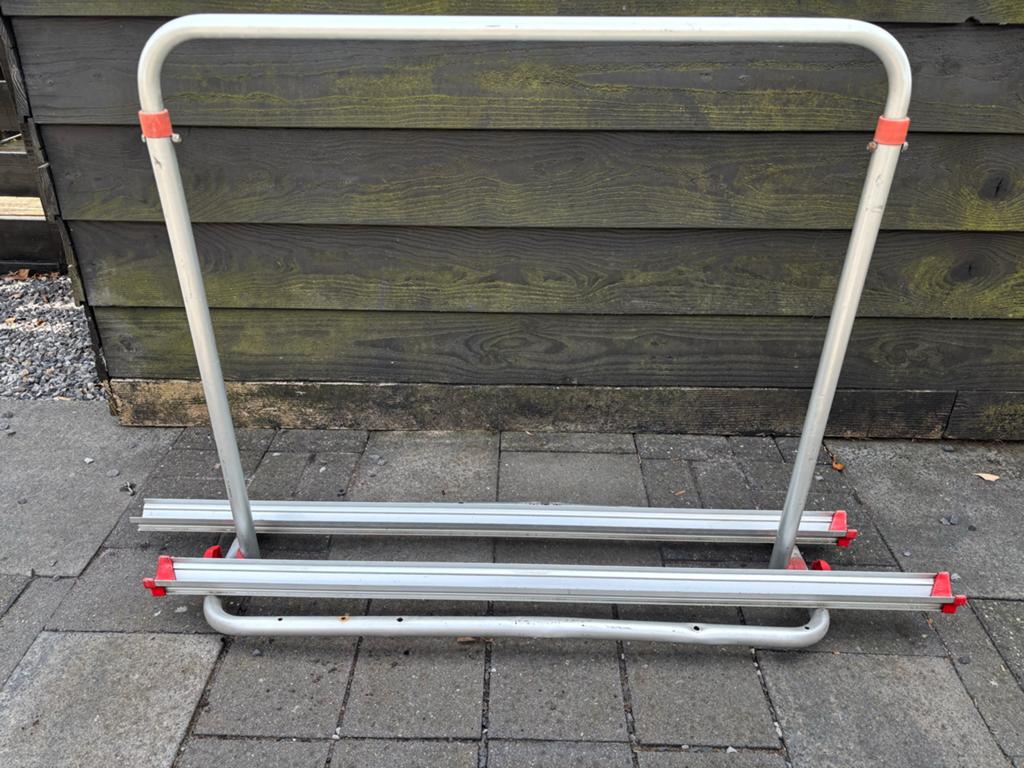 Fietsendrager voor dissel caravan. ( advertentie goed lezen), Ophalen, Gebruikt, Fietsendrager-accessoire