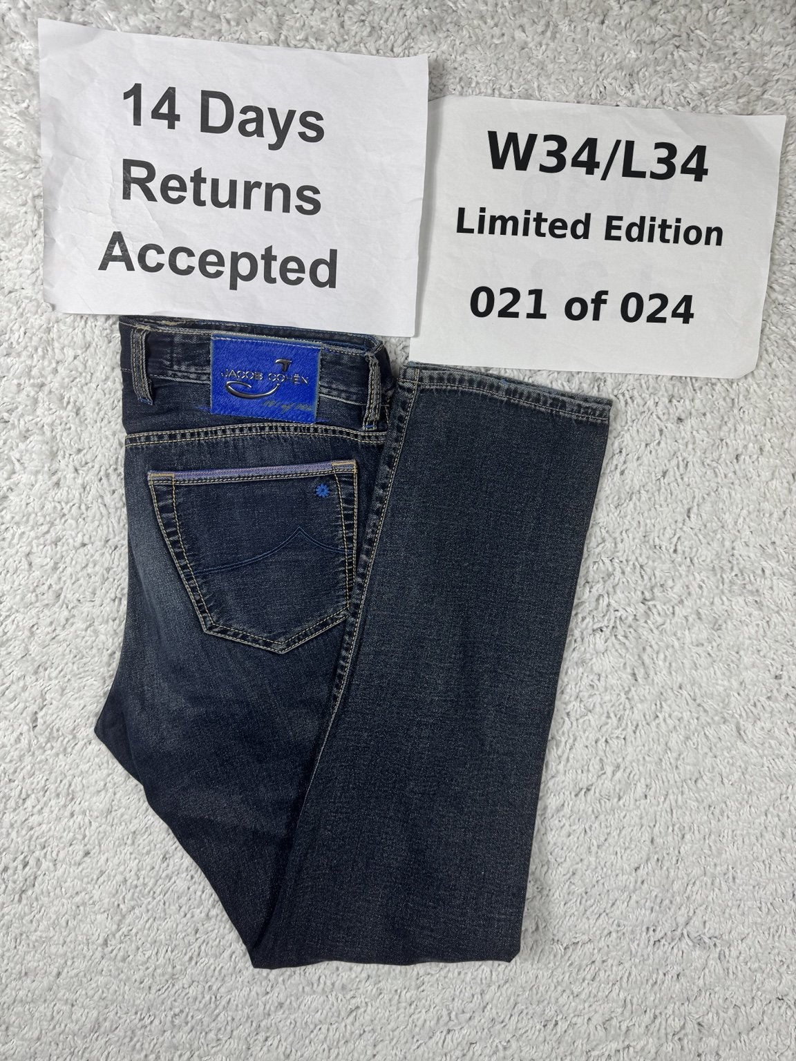 Jacob Cohën J688 Bard Limited Edition Jeans W34 L34 3858, Blauw, Ophalen of Verzenden, Zo goed als nieuw, H