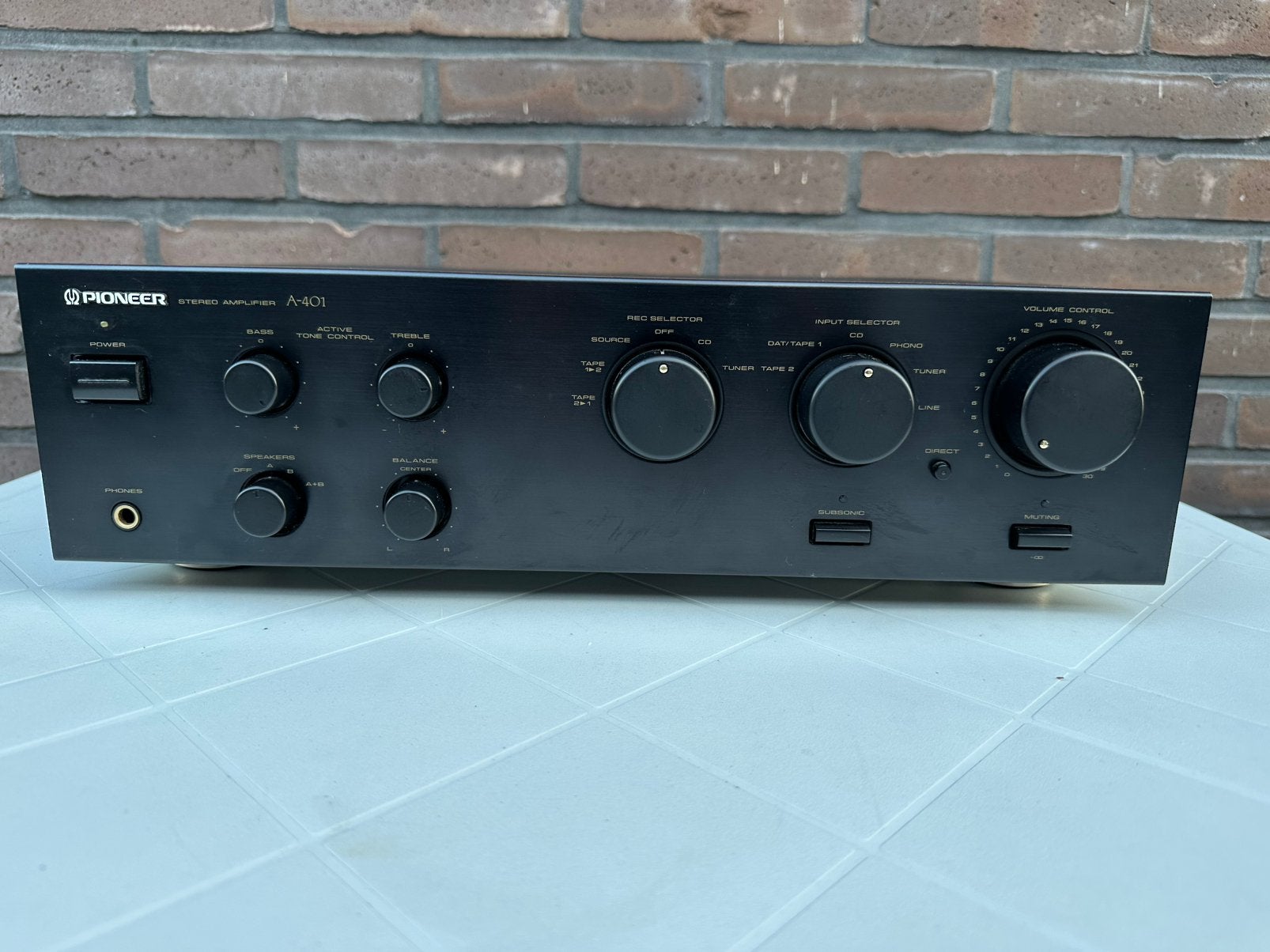 Pioneer A-401 versterker, Gebruikt, Ophalen of Verzenden, 60 tot 120 watt, Pioneer