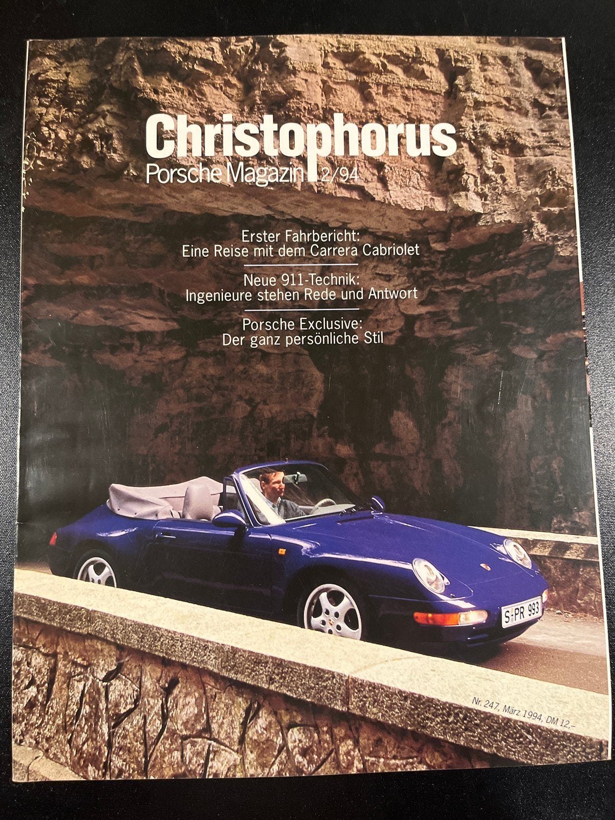 Christophorus Porsche Magazin 2/94 - Carrera Cabriolet, Ophalen of Verzenden, Gelezen