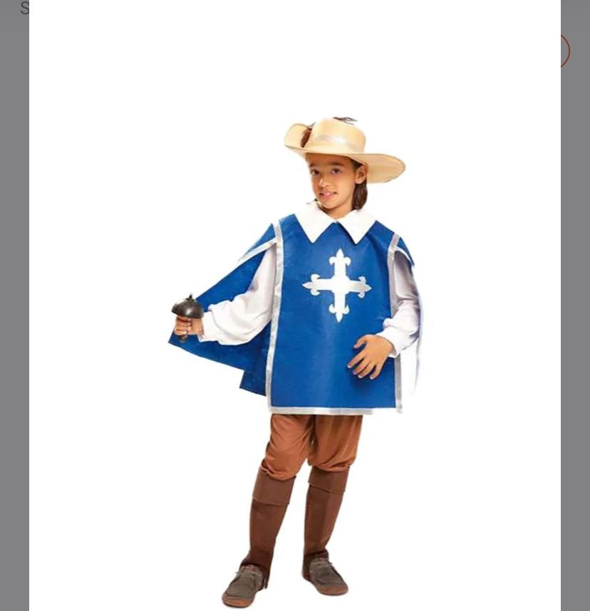 Musketiers pak kind 10-12 jaar, Ophalen of Verzenden, Zo goed als nieuw, 146 t/m 152, Jongen of Meisje