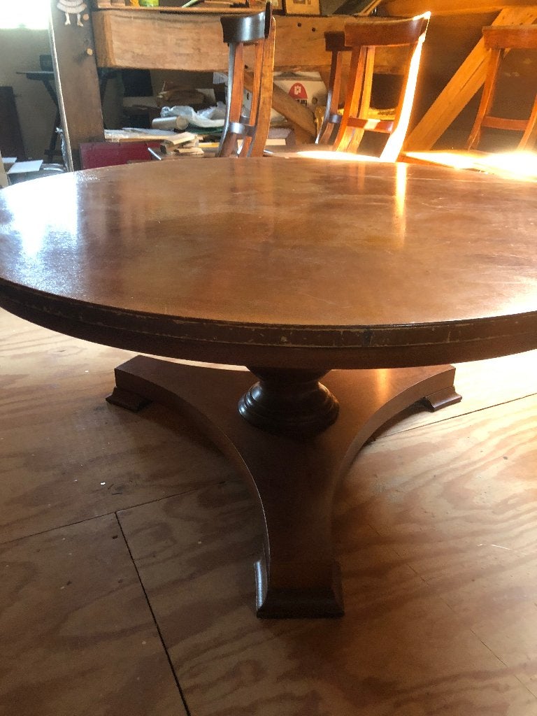 salontafel circa 1950, 50 – 75, Gebruikt, Rond, Kersenhout