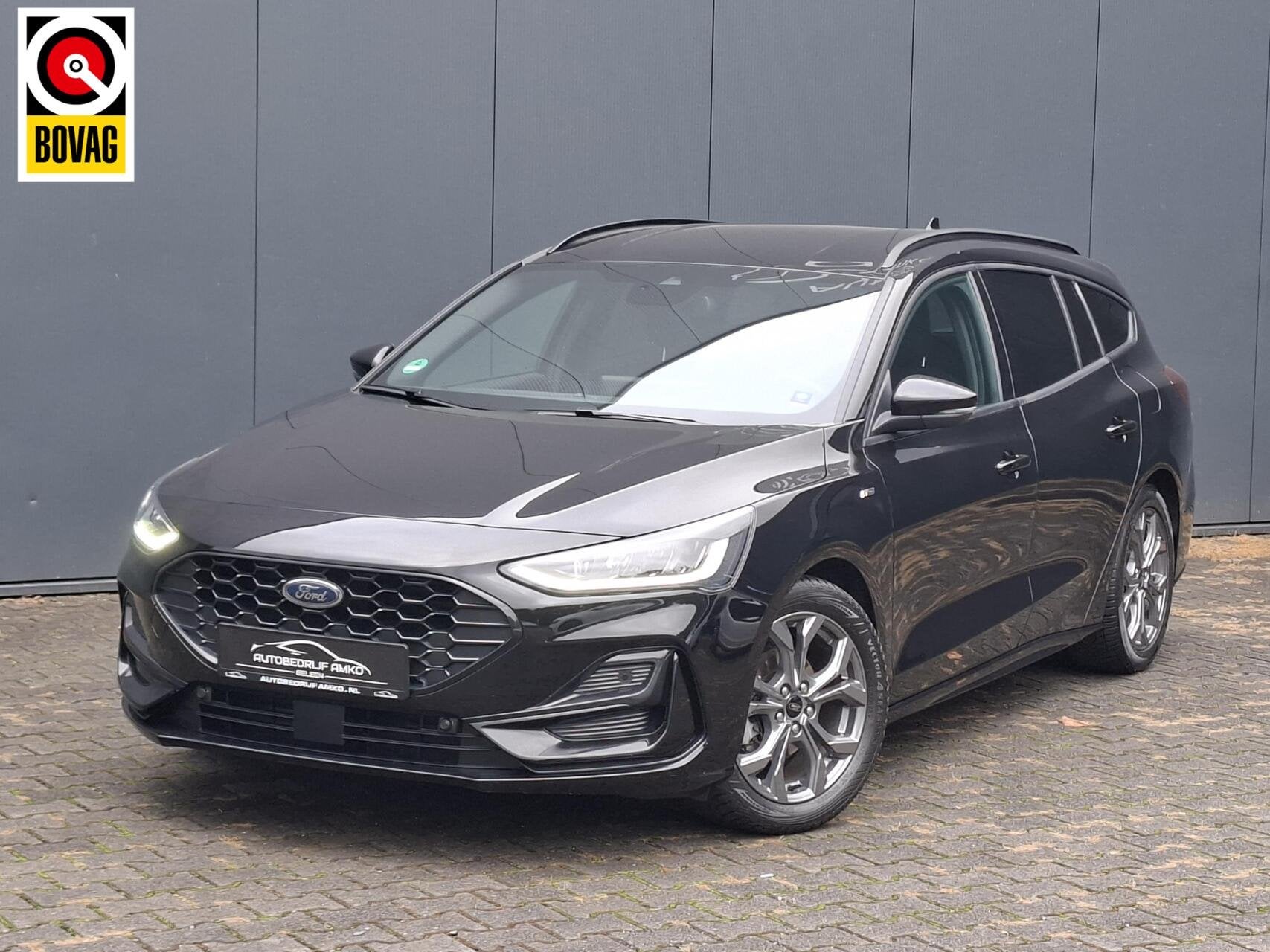 Ford Focus Wagon 1.0 EcoBoost Hybrid ST Line / 12 MAANDEN GA, Auto's, 125 pk, Gebruikt, Zwart, Handgeschakeld