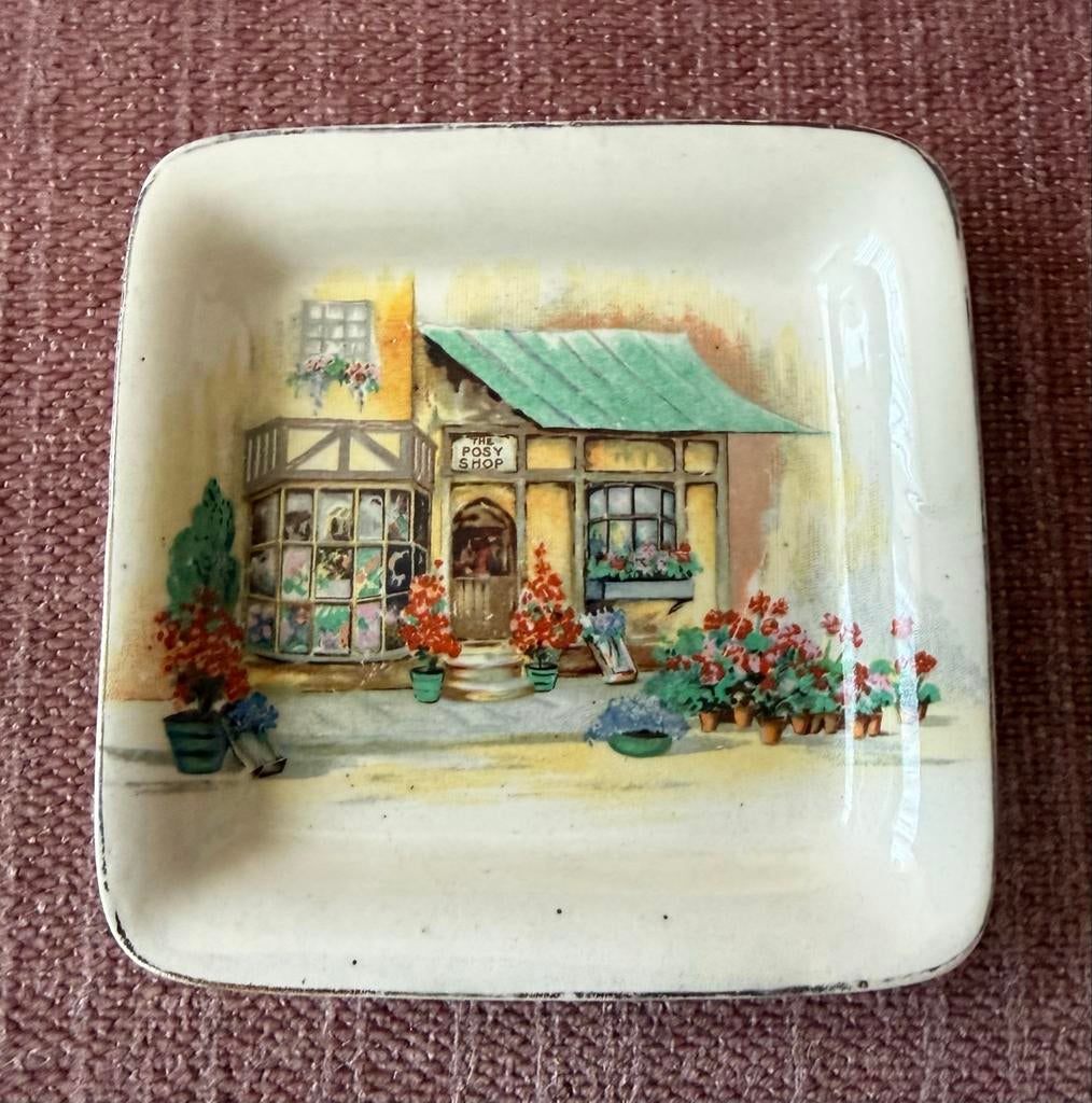 Vintage Sandland Ware Boterbakje Lancaster Hanley Staffordsh, Antiek en Kunst, Ophalen of Verzenden