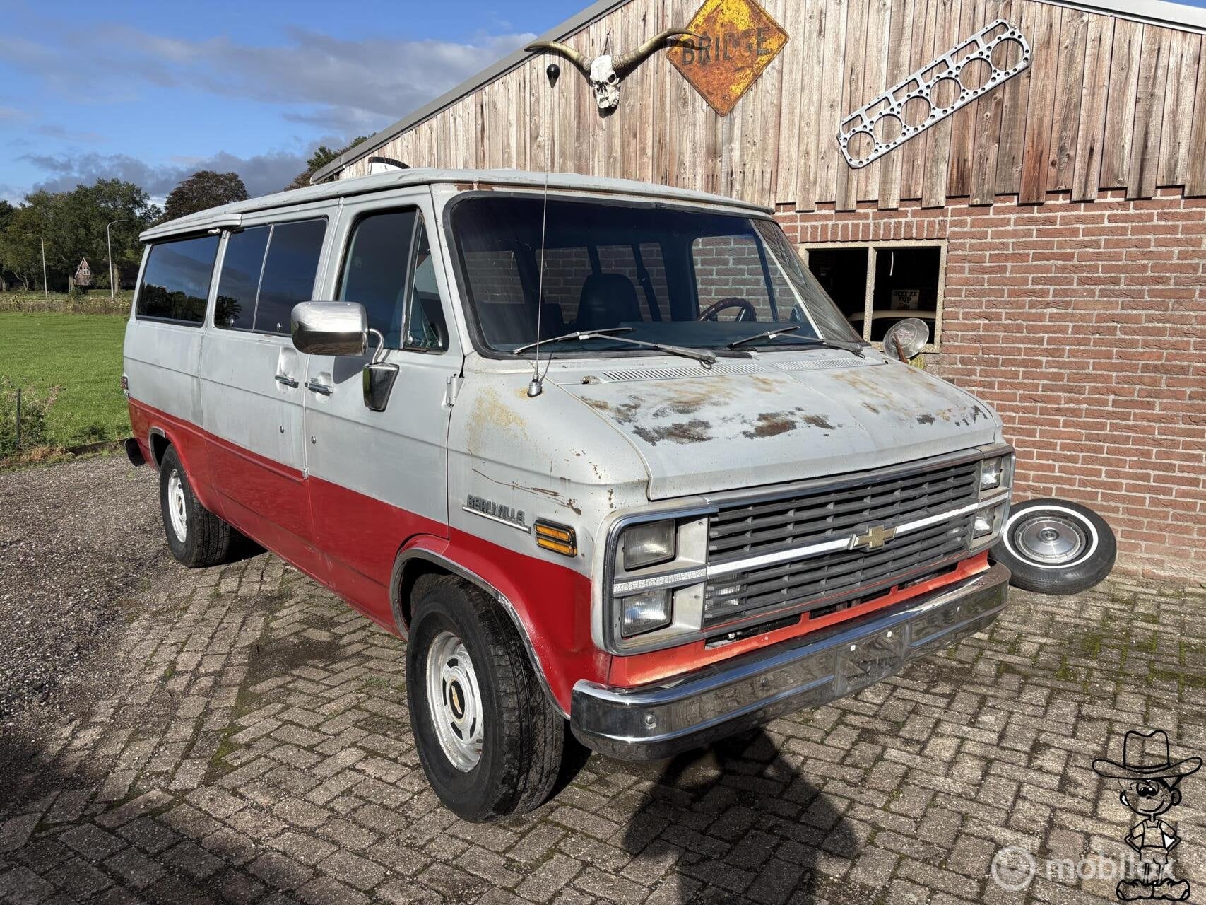 Chevrolet USA g20 van chevy van beauville lowtop, Automaat, Achterwielaandrijving, Gebruikt, Overige carrosserieën