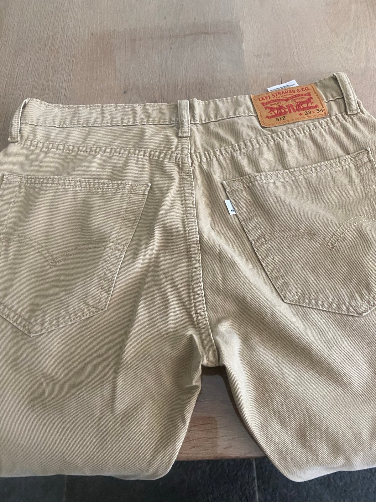 Levi's 512 Slim Taper Jeans - Beige - W33 L34, Ophalen of Verzenden, Nieuw, Overige kleuren, W33 - W34 (confectie 48/50)
