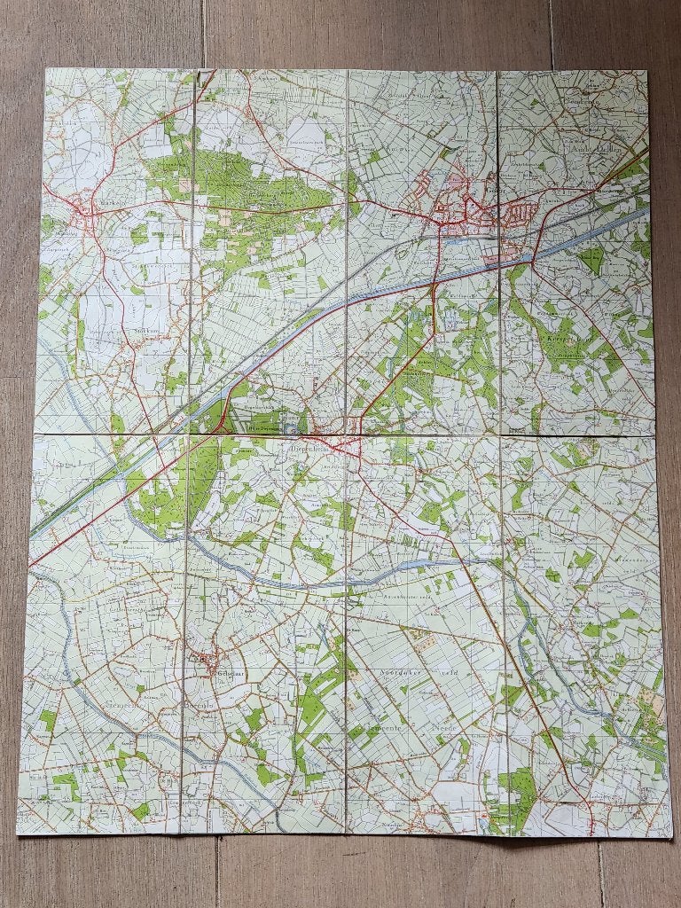 Originele defensie-landkaart (stafkaart) Goor uit 1968, Boeken, Atlassen en Landkaarten, Departement defensie, Ophalen of Verzenden