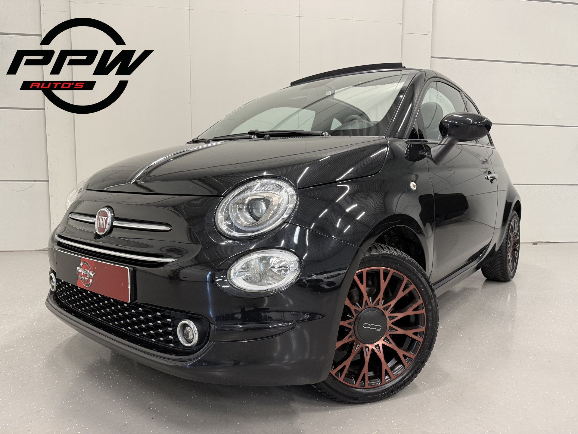 Fiat 500C 1.2 Edition "120th" LED/CARPLAY/VIRTUAL/16"COPPER/, Auto's, Voorwielaandrijving, Dealer onderhouden, Stof, Gebruikt
