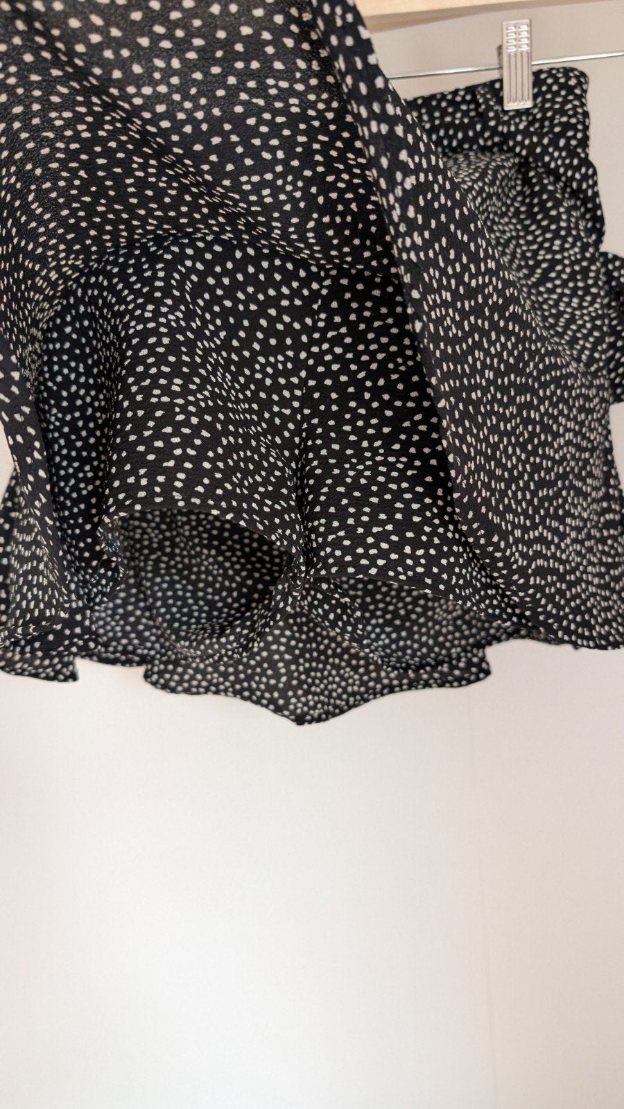 AMY & IVY Zwart-witte mini rok met stippen, maat XXS, Ophalen of Verzenden