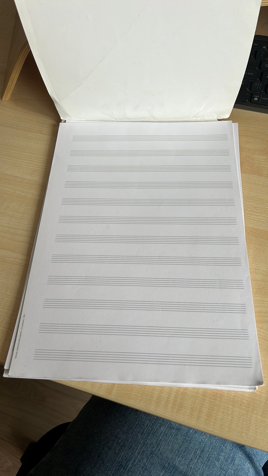 Blanco muziekpapier, Ophalen of Verzenden, Zo goed als nieuw