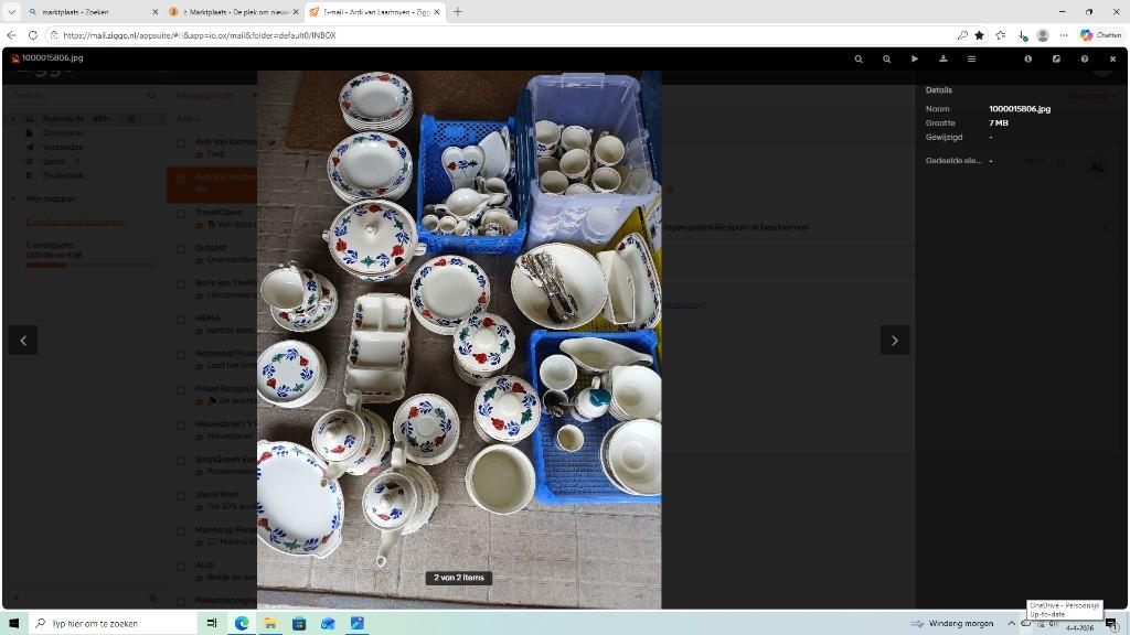 boerenbont servies, Huis en Inrichting, Keuken | Servies, Gebruikt, Compleet servies, Boerenbont, Aardewerk, Ophalen