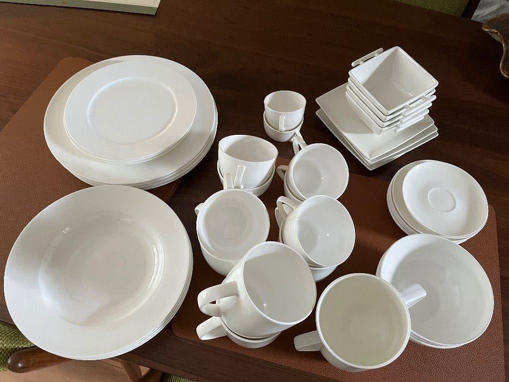 Servies diverse (wit porselein), Ophalen, Zo goed als nieuw, Overige stijlen, Kop(pen) en/of Schotel(s)