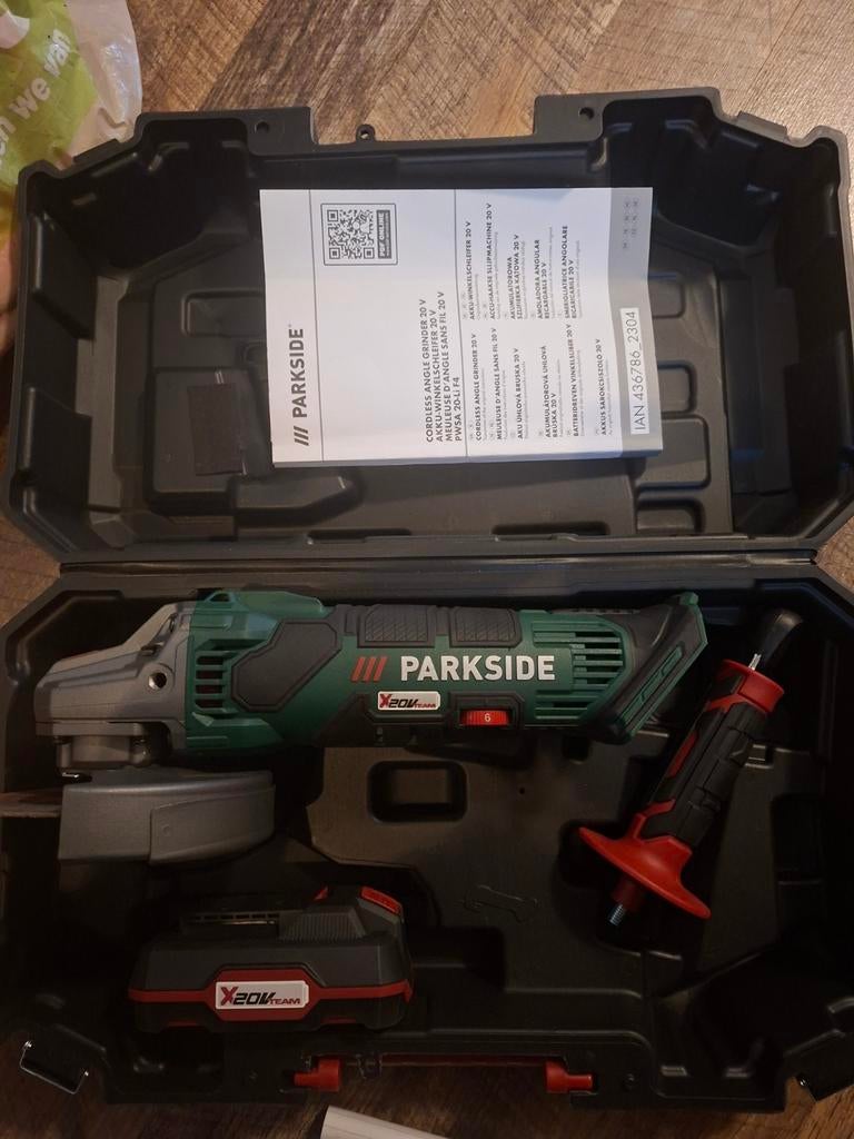 Parkside Accu Haakse Slijper 20V X20V Team, Doe-het-zelf en Verbouw, Gereedschap | Slijpmachines, Ophalen of Verzenden, Zo goed als nieuw