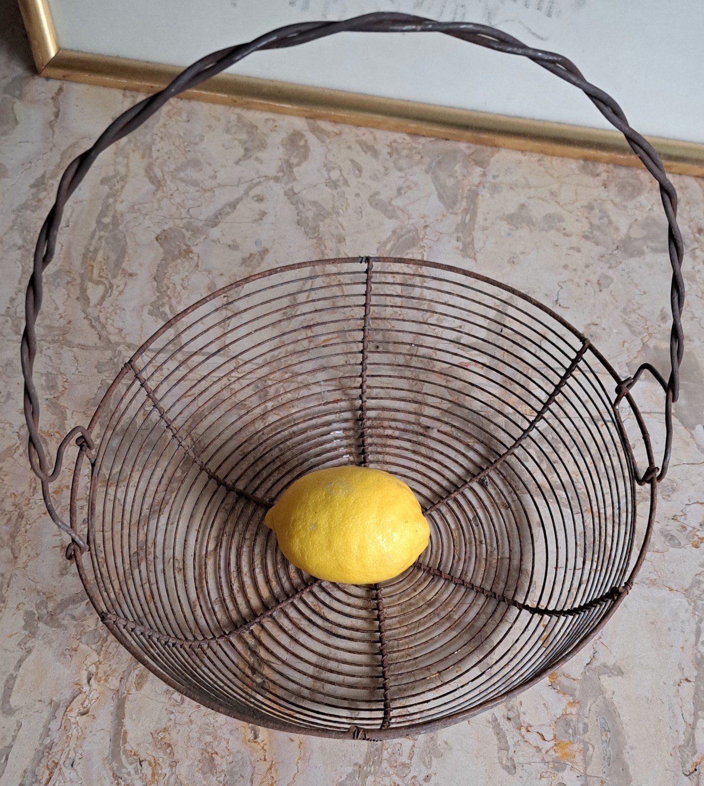 Brocante mand draadstaal keuken hengsel Frans, Antiek en Kunst, Ophalen of Verzenden