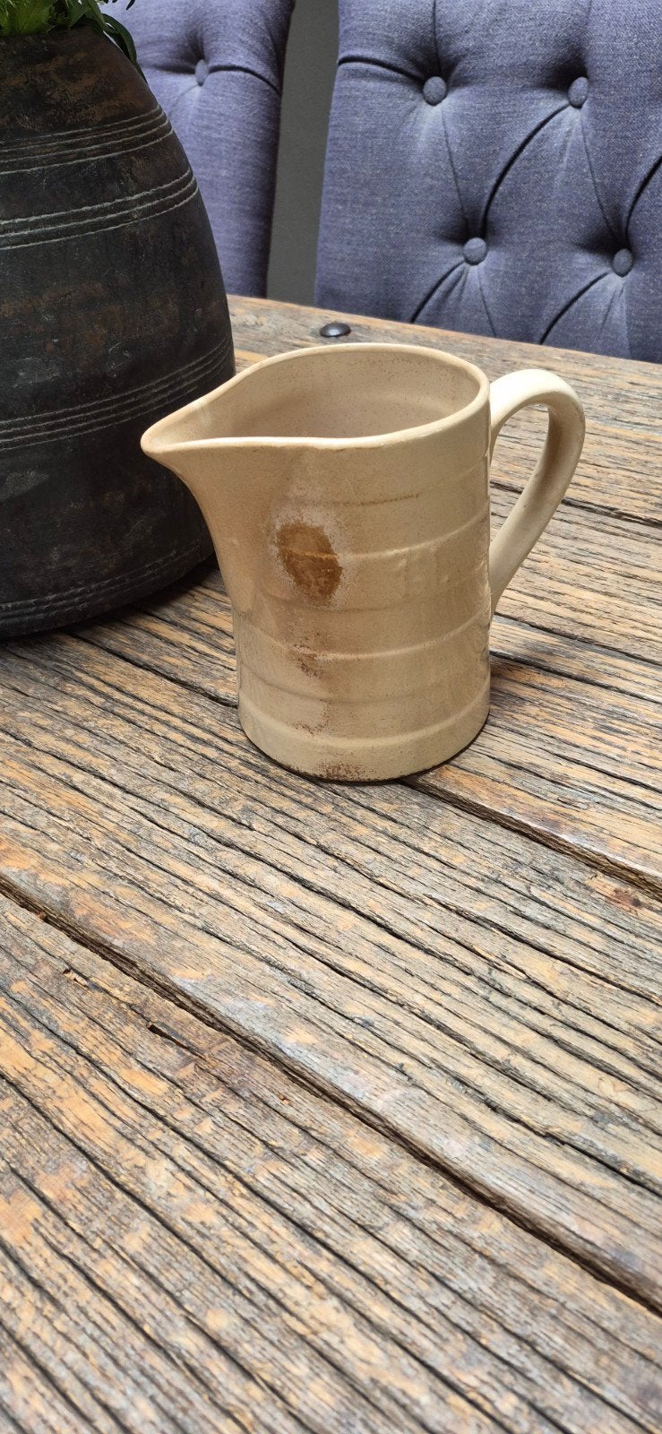 Oude beboterde kan van Boch, ca. 25 cm hoog, Ophalen of Verzenden