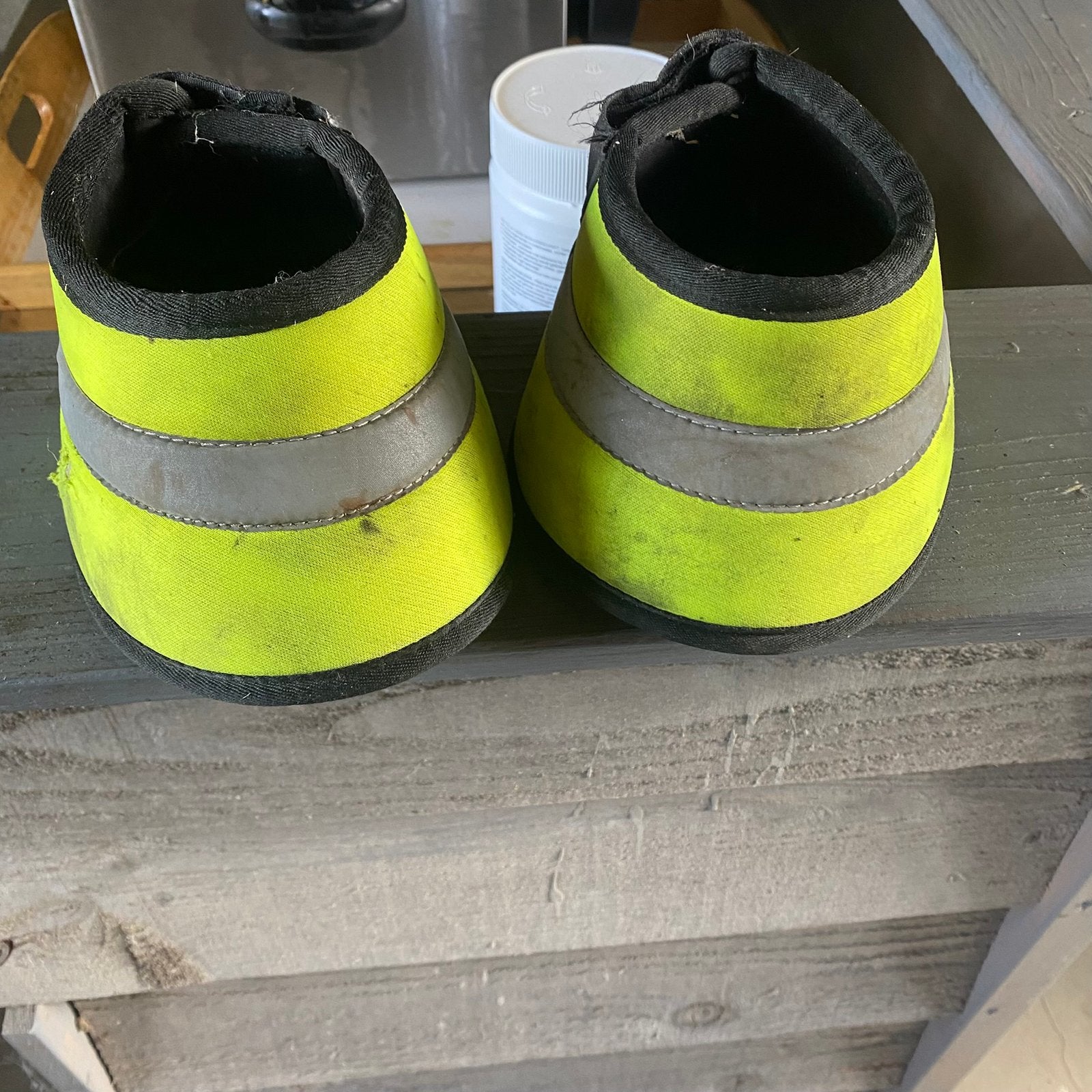 Springschoenen maat L, Dieren en Toebehoren, Paarden en Pony's | Beschermers, Springschoenen, Gebruikt, Reflecterend, Cross-country