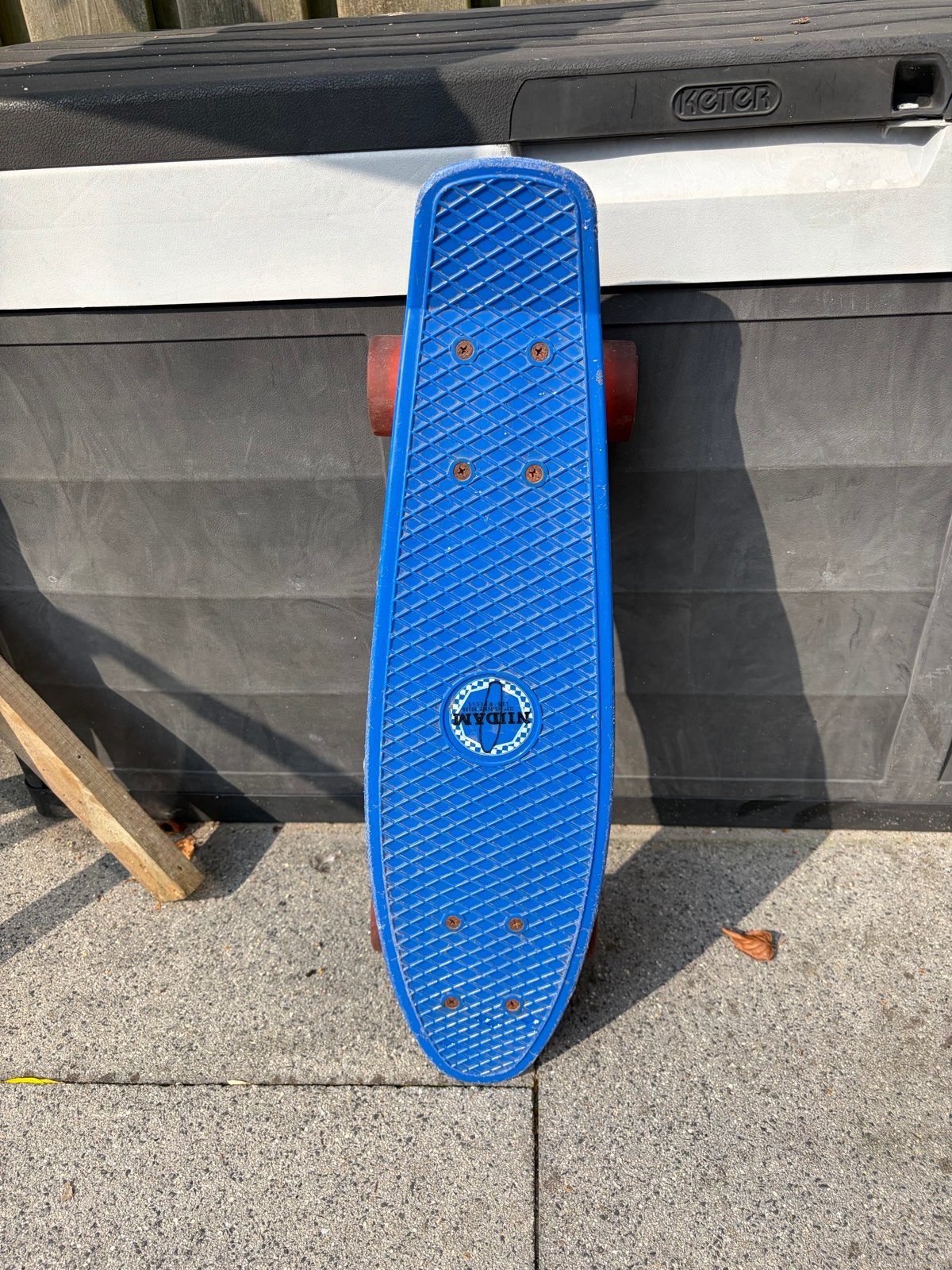 Nijdam Penny Board met LED Wielen - Blauw, Ophalen of Verzenden, Gebruikt, Skateboard
