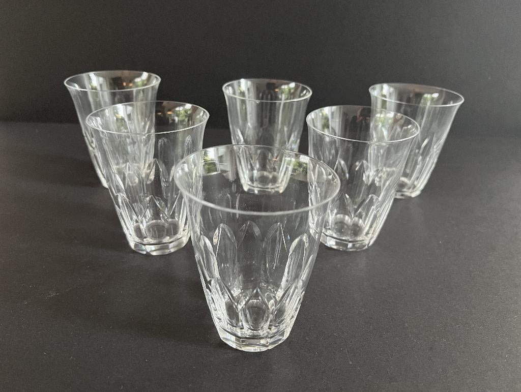 Set van 6 kristallen limonadeglaasjes, Ophalen of Verzenden