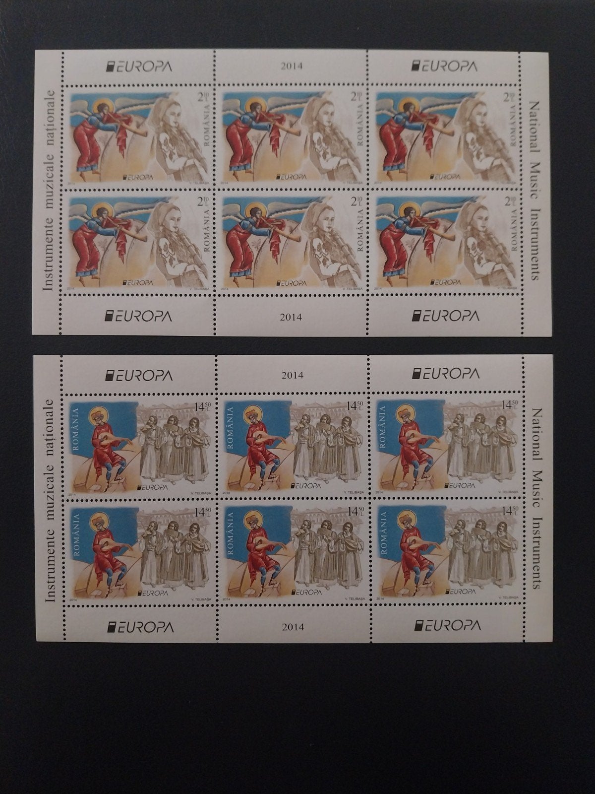 Europa Roemenië klb 6812-6813 muziek 2014 postfris mi 80euro, Verzenden