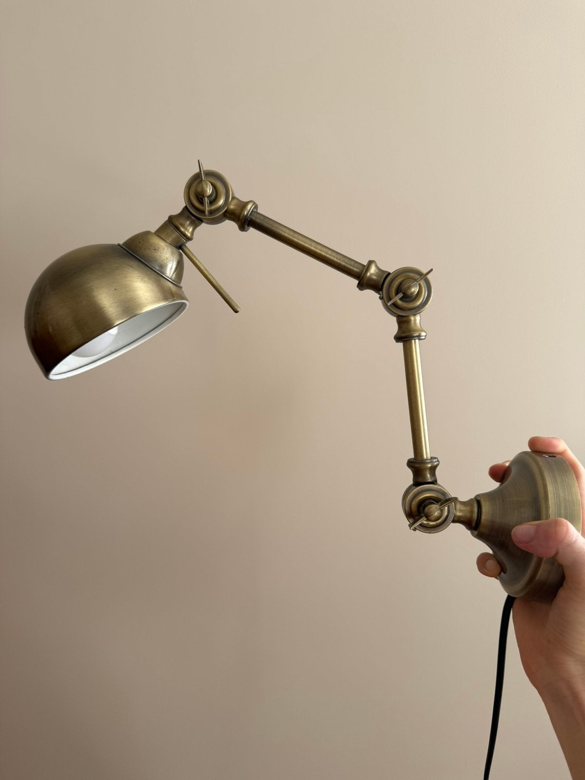 Set Scharnierlampen, Gebruikt, Ophalen of Verzenden, Met schakelaar, Metaal