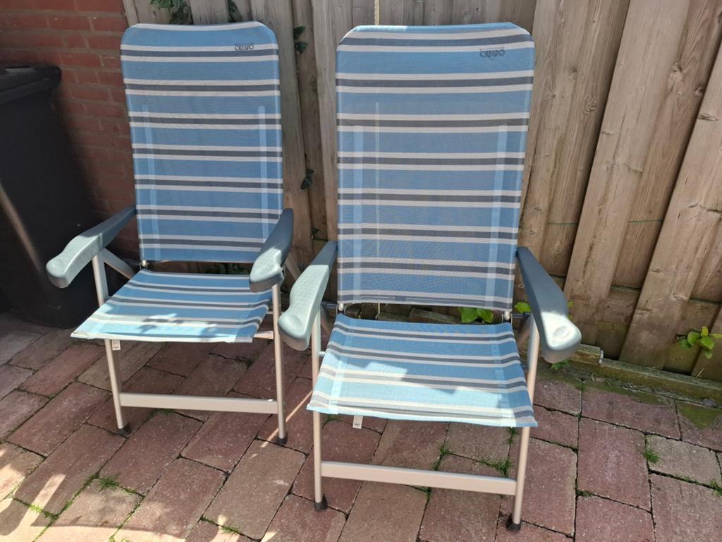 Crespo campingstoelen- Comfortabel en verstelbaar, Ophalen, Gebruikt, Campingstoel