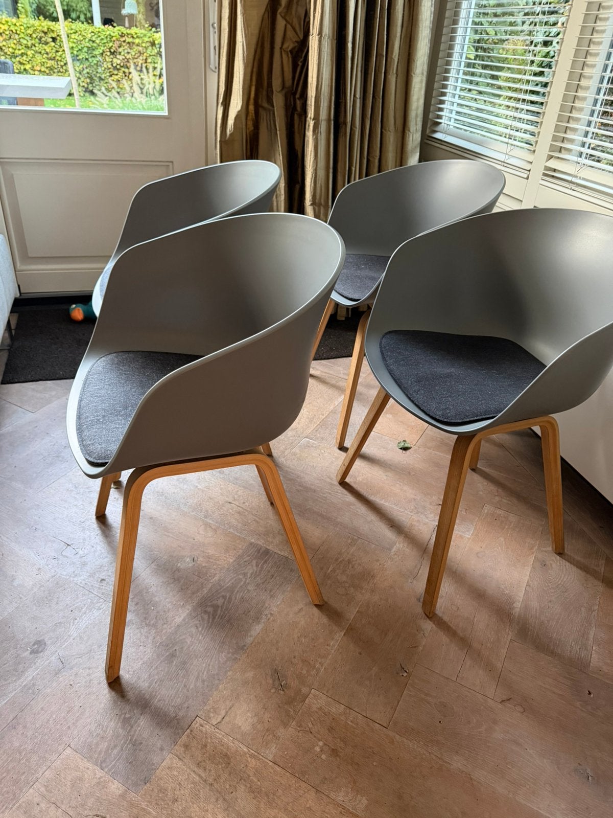Eetkamer stoelen (Hay), Huis en Inrichting, Ophalen, Kunststof, Gebruikt, Vier