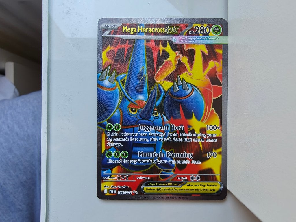 Mega Heracross ex (PFL 108) Phantasmal Flames, Ophalen of Verzenden, Nieuw, Losse kaart