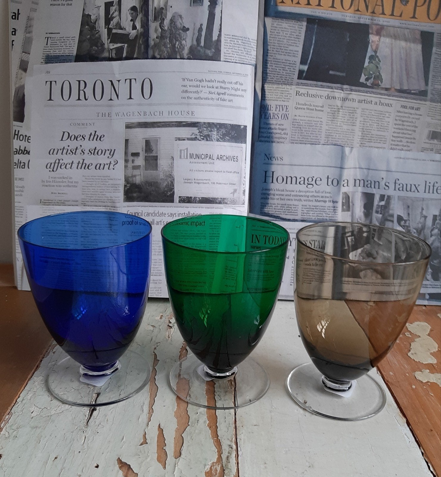Oude glazen in verschillende modellen en kleuren, Ophalen of Verzenden