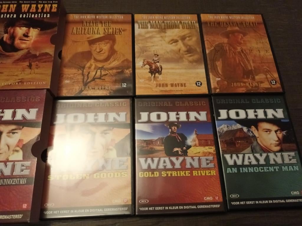 6 dvds John Wayne, Alle leeftijden, Ophalen of Verzenden, Zo goed als nieuw, Natuur